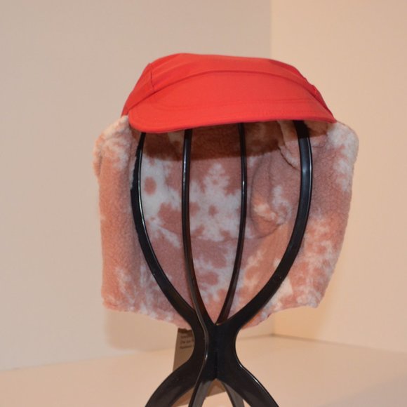 Homemade Musher Hat Red Waterproof Nylon Upper Shell Pink Fleece Inner Shell OS - Picture 2 of 9